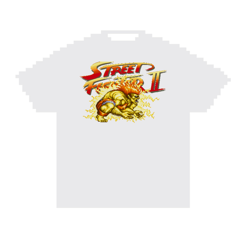 【原创】32BIT风格街机布兰卡 复古游戏T恤手绘像素短袖