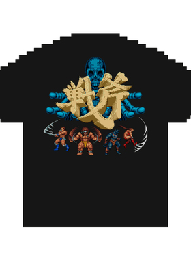 【原创】16BIT风格 MD 战斧 复古游戏T恤手绘像素短袖