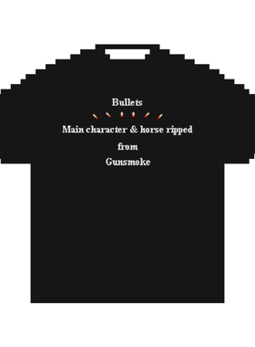 【原创】8BIT 风格 FC荒野大嫖客 复古游戏T恤手绘像素印花创作