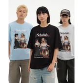 美式 新款 复古纯棉欧美高街潮牌百搭上衣bf t恤女男夏季 ins印花短袖