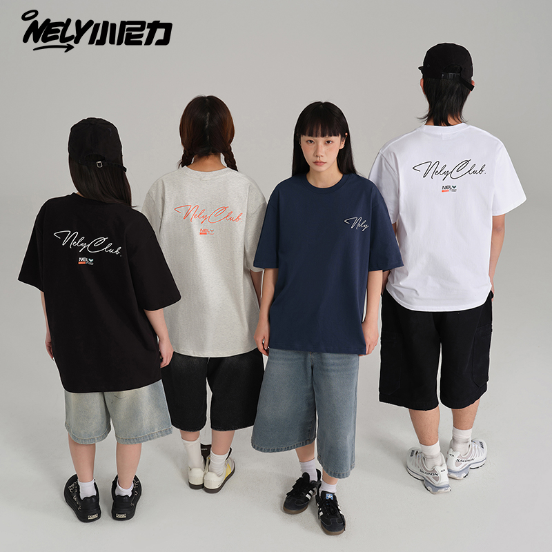小尼力美式字母印花短袖T恤