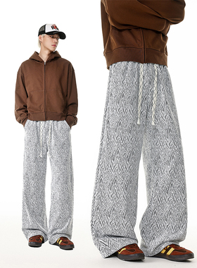 小尼力秋冬ins直筒卫裤男款潮牌宽松百搭大码休闲裤子运动长裤bf