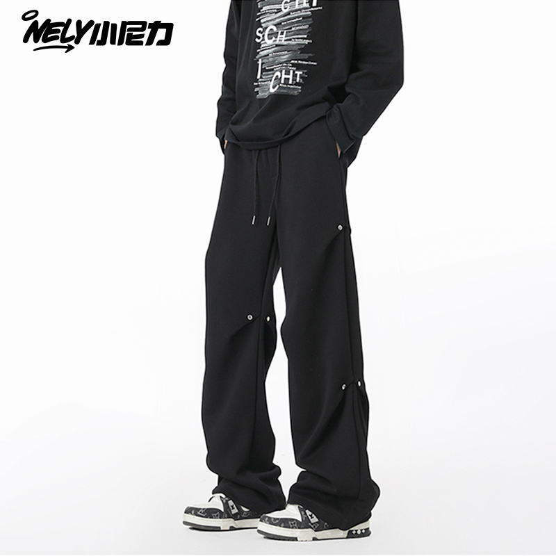 小尼力复古潮牌运动长裤