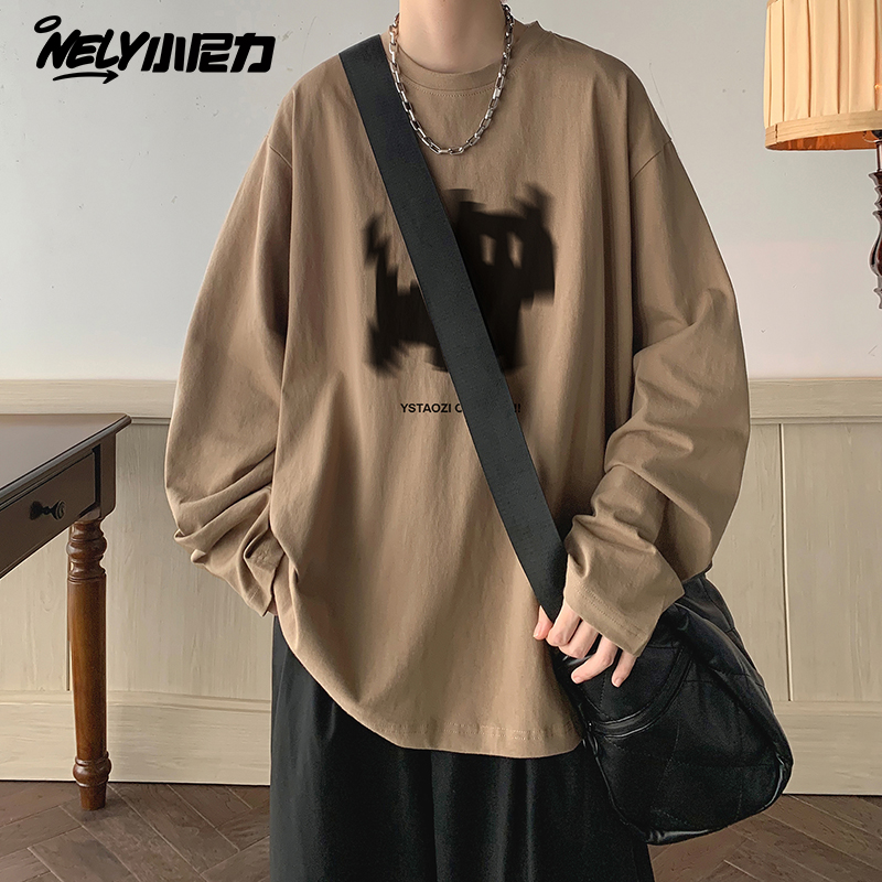 小尼力猫咪复古长袖T恤