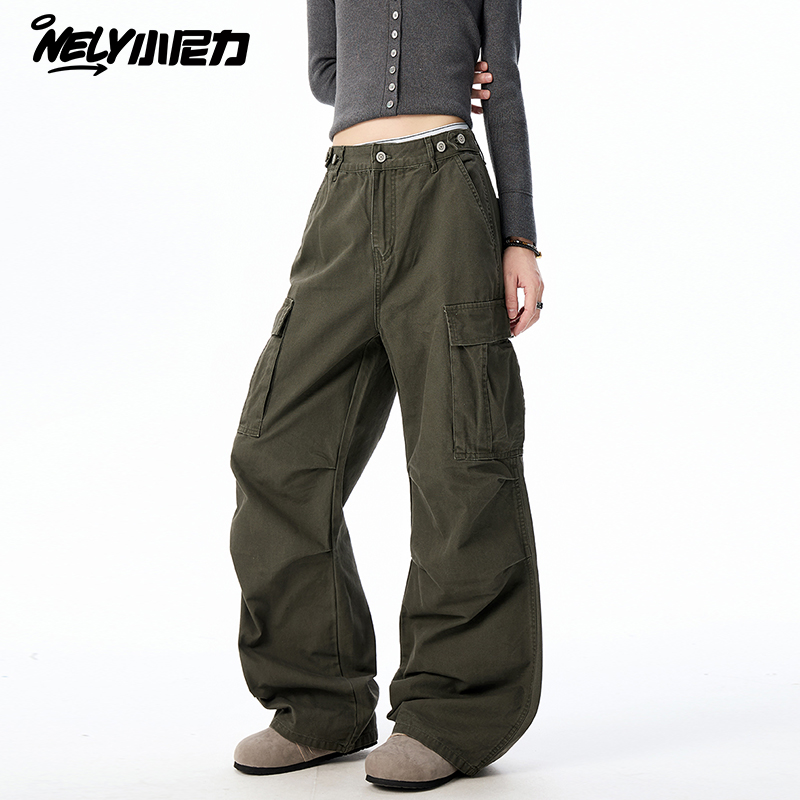 小尼力ins复古工装裤长裤