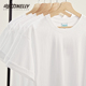 体恤上衣男女 t男女款 重磅纯色不透纯棉圆领短袖 T恤厚实纯白打底衫