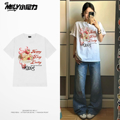 学院风纯棉上衣服 新款 NELY小尼力设计感蛋糕短袖 t恤男女2026夏季