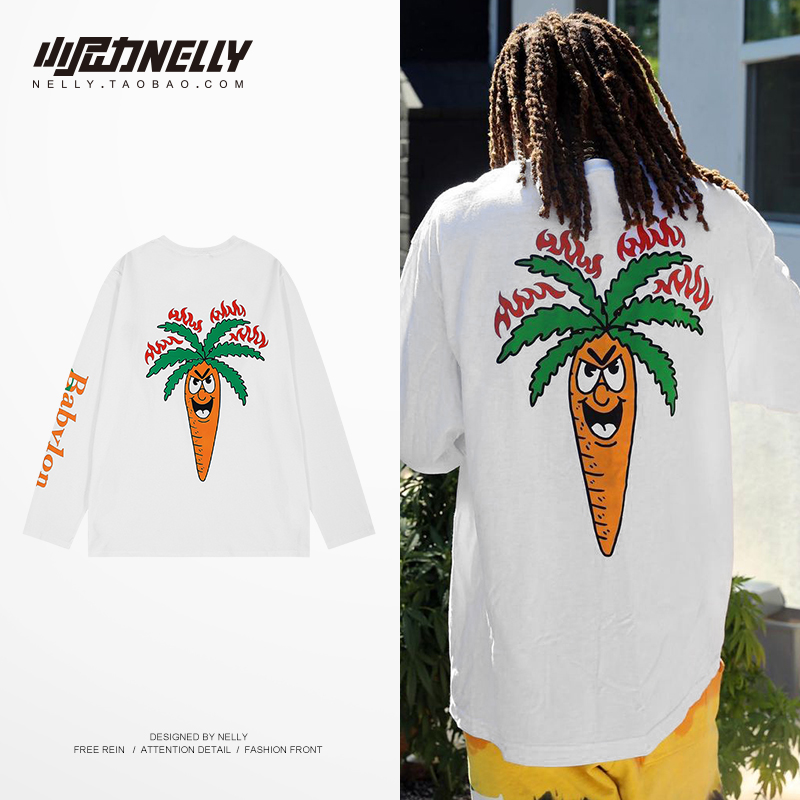 HEYBIG潮牌宽松长袖T恤男女春秋