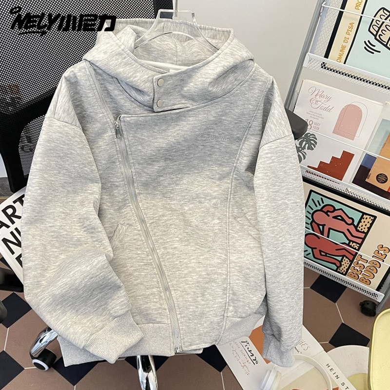 小尼力潮牌侧拉链卫衣