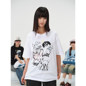 设计感卡通美式 潮牌INS重磅t恤潮流高级感衣服BF 夏季 复古短袖 男款