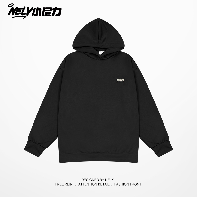 连帽潮牌复古刺绣卫衣