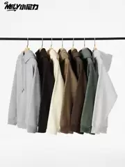 Nely American Style 420g Heavyweight Hooded Sweatshirt for Men and Women, Autumn and Winter Loose Fit, Fleece-Lined, Solid Color Hoodie for Couples, Trendy