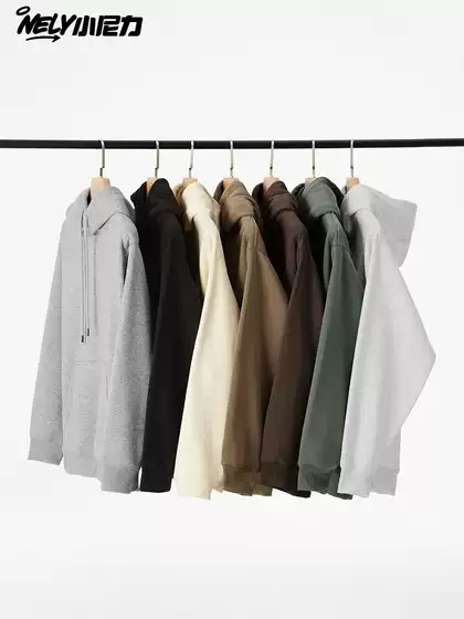 Nely American Style 420g Heavyweight Hooded Sweatshirt for Men and Women, Autumn and Winter Loose Fit, Fleece-Lined, Solid Color Hoodie for Couples, Trendy