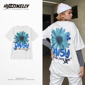 港风短袖 男女日系体恤半袖 潮牌卡通bf风涂鸦复古原宿风短袖 T恤