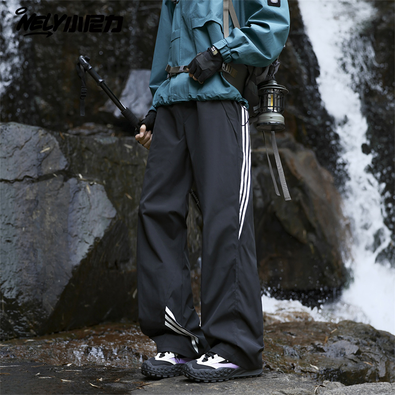 小尼力复古三条杠运动长裤