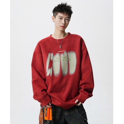 小尼力潮牌涂鸦圆领卫衣