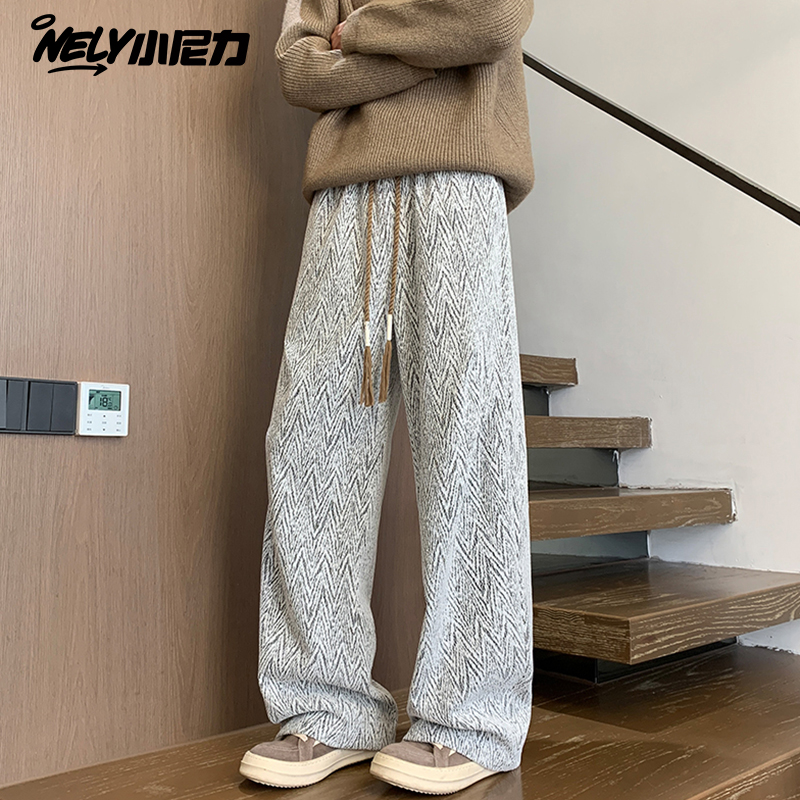 小尼力复古潮牌运动长裤