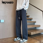 日系裤 春秋阔腿工装 子 冰丝长裤 宽松直筒大码 裤 男日系运动休闲男装