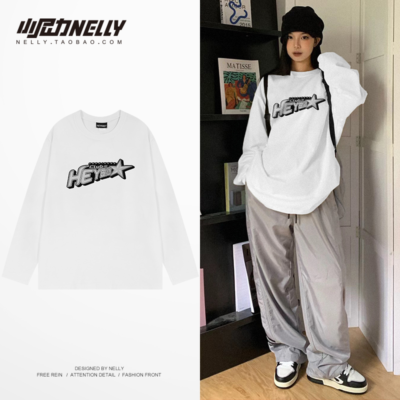 重磅纯棉宽松纯棉长袖