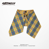 潮牌嘻哈风格 衬衣分层屁帘复古下摆围裙腰带腰链 子遮屁帘高街美式