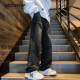 阔腿休闲裤 美式 男装 男秋冬ins潮日系宽松大码 vibe高街潮牌牛仔裤