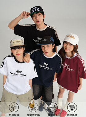 NELY小尼力重磅250g索罗娜凉感短袖t恤男女夏季宽松国潮情侣上衣