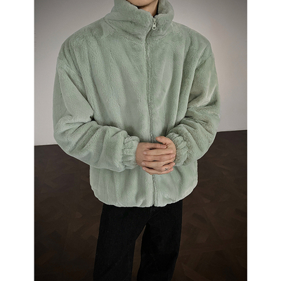 小尼力复古摇粒绒夹克外套