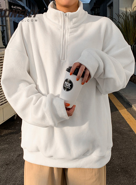 oversize男女秋季新款情侣装休闲欧美潮流多色圆领套头ins卫衣bf