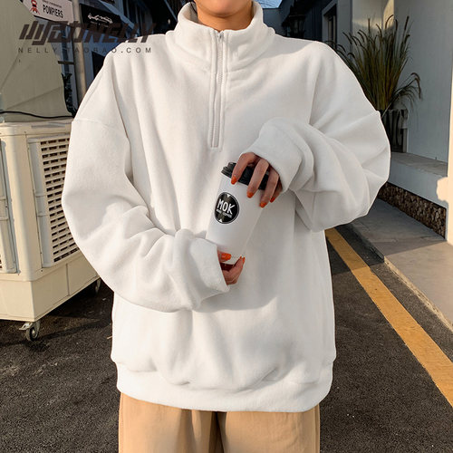 小尼力春秋欧美休闲立领卫衣情侣