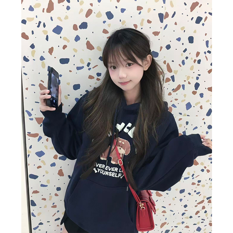 小尼力印花腊肠狗连帽卫衣