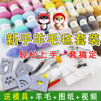 羊毛毡戳戳乐diy材料包手工制作DIY材料羊毛条工具配件新手套装