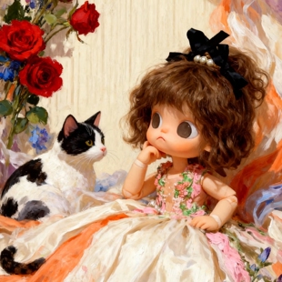 BJD发饰 小布blythe头饰 赫本风珍珠蝴蝶结小发梳 刘海 bjd头饰