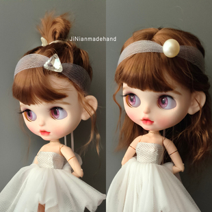 blythe头饰花环小布娃娃水晶发饰 发带珍珠皇冠 嘎子姐zsiga头饰