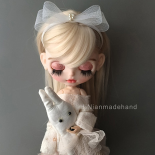 blythe发箍 小布头饰 珍珠蝴蝶结 娃娃道具 九姑娘头饰 zsiga头饰