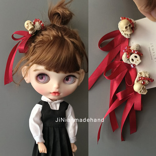 BJD发饰发夹 小布blythe头饰万圣节发饰万圣节装饰 刘海 娃娃道具