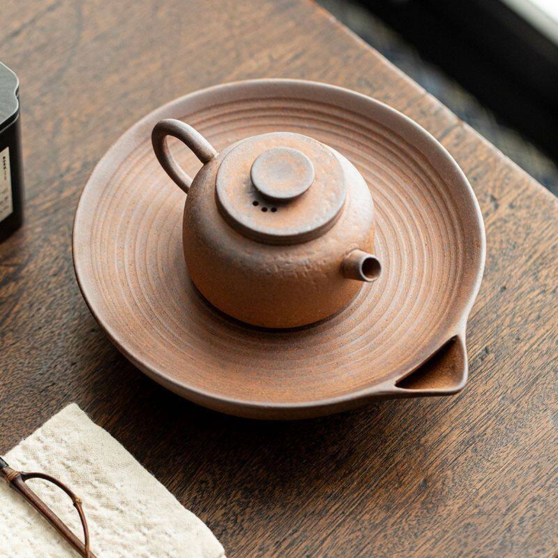 复古粗陶壶承茶盘家用简约干泡台茶台茶托盘茶道零配件茶具配件,餐饮具,茶托,淘宝优惠券,粉丝福利购,淘宝优惠卷