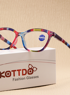 美老花镜弹簧镜腿高清阅读老花眼镜新款时尚印花女士老视镜可定制