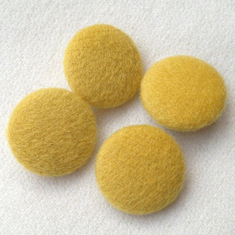 钮扣子 黄色纯色羊绒布包纽扣 大衣风衣 DIY手工布艺 布拉拉作坊