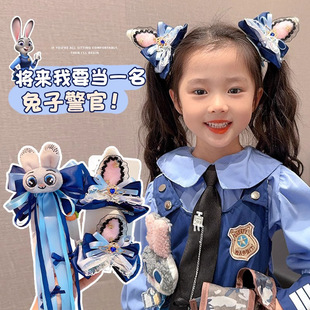 疯狂动物兔子警官朱迪儿童发箍兔耳朵表演发夹游乐园拍照头饰女童