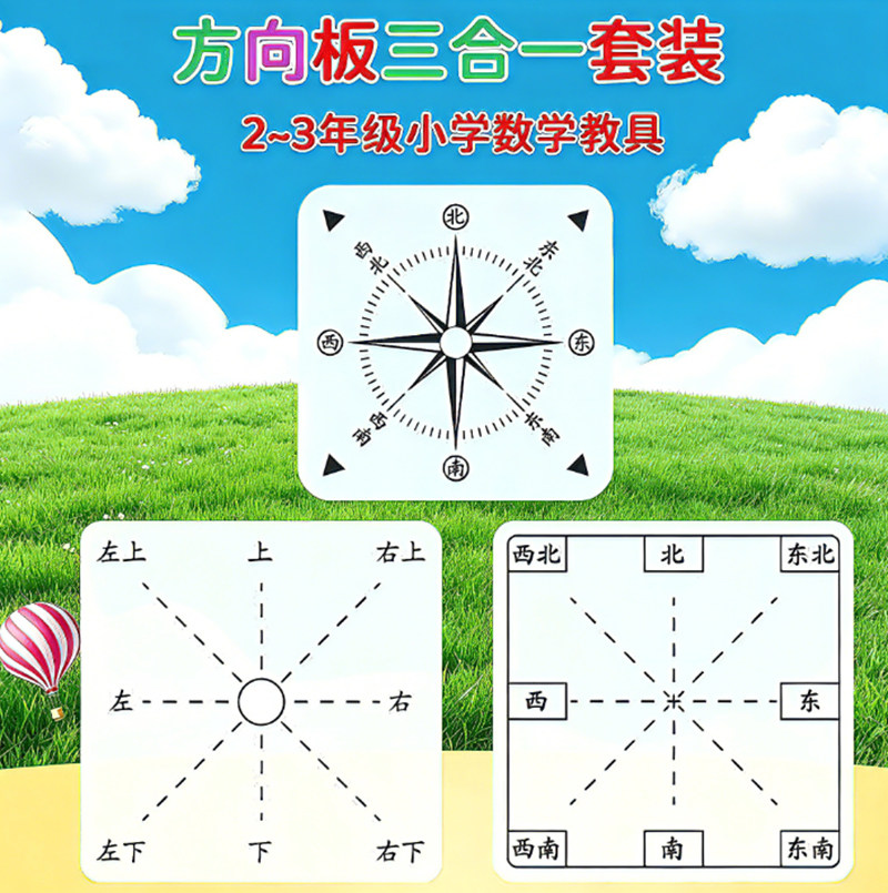 透明方向板小学数学教具