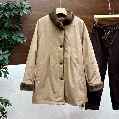 毛立领羽绒服2026冬新款90白鸭绒保暖风衣外套中长款派克服66028