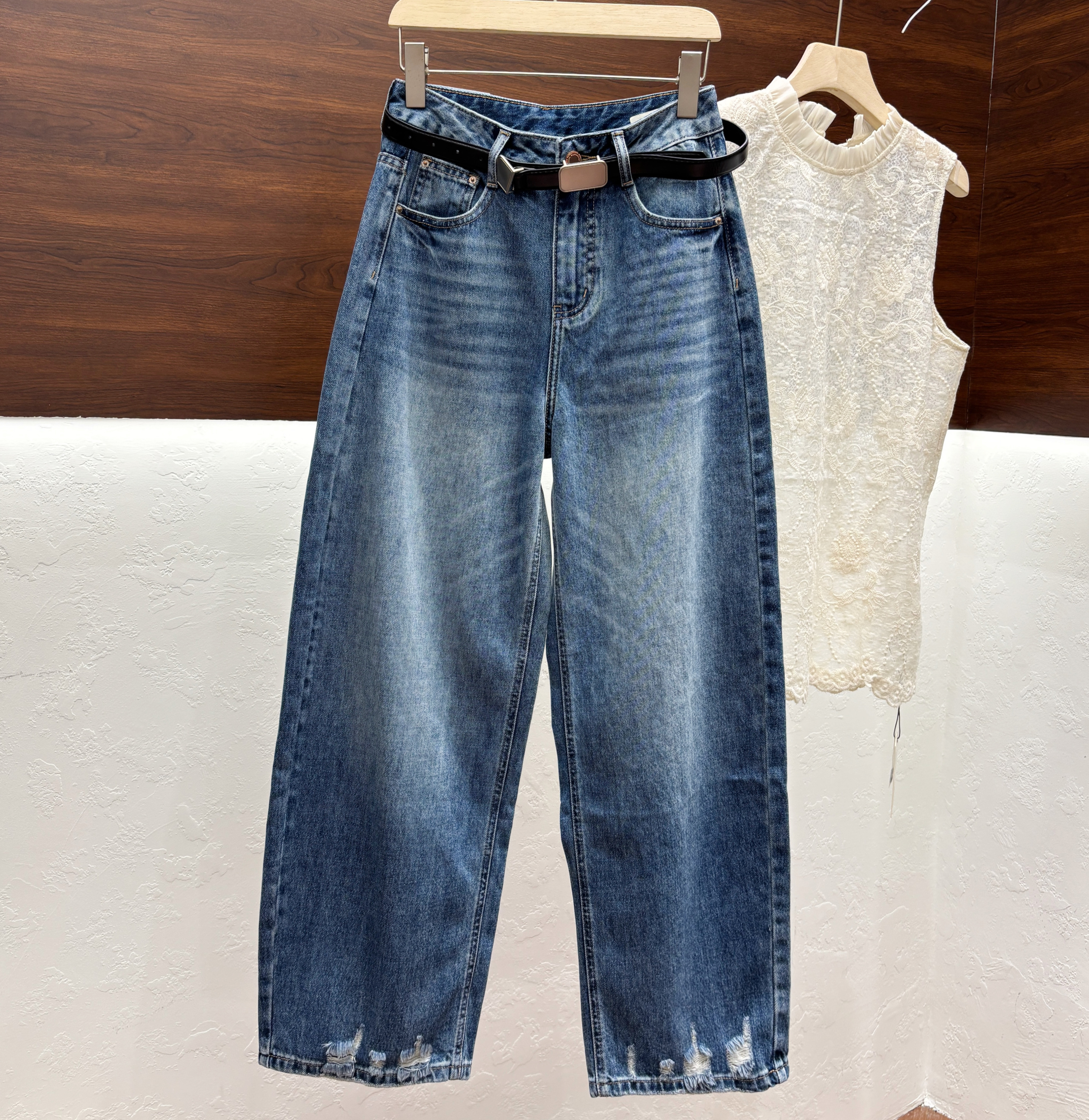 美式复古弯刀气球裤牛仔裤女2026春新款立体宽松休闲显瘦长裤8063,女装/女士精品,牛仔裤,淘宝优惠券,粉丝福利购,淘宝优惠卷