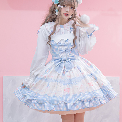 sk夏季洛丽塔日常原创背带裙现货