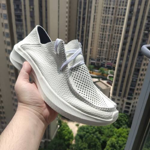 【头层牛皮】真皮皮鞋男系带镂空凉皮鞋舒适透气休闲软底软面驾车