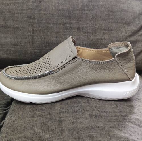 头层牛皮皮鞋男士软底软面轻便透气厚底防滑真皮运动鞋驾车工作鞋