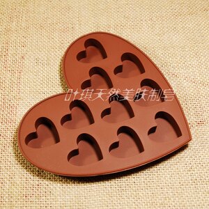 硅胶模具 10连小爱心模具 单孔约15克