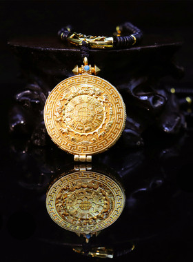 藏族饰品挂件乌盒吊坠纯铜