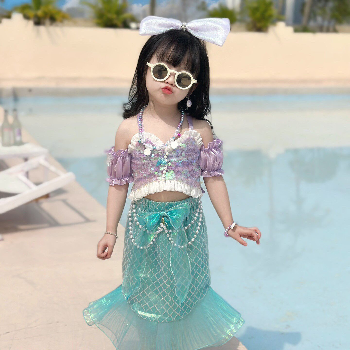 夏季cos小美人鱼上衣+半裙套装