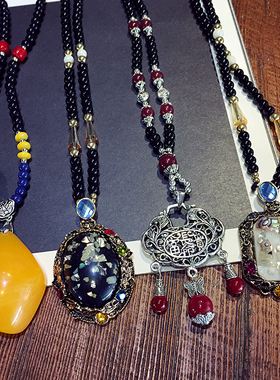 复古民族风长款韩版挂件毛衣链