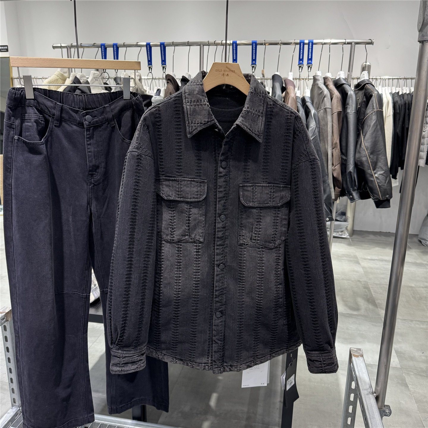 2025冬季男宽松羽绒服衬衫外套